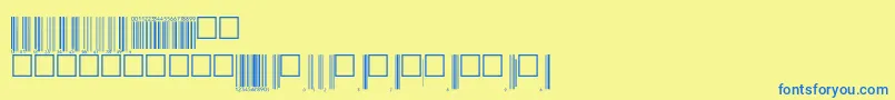 V200004 Font – Blue Fonts on Yellow Background