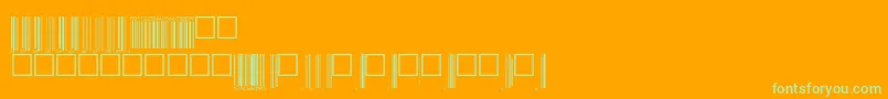 V200004 Font – Green Fonts on Orange Background