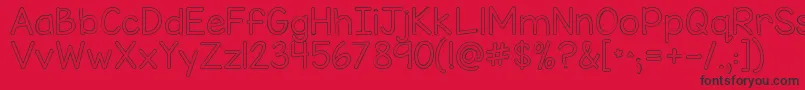 Kgmisskindybubble Font – Black Fonts on Red Background