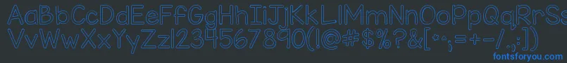 Kgmisskindybubble Font – Blue Fonts on Black Background