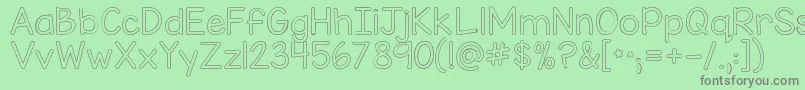 Kgmisskindybubble Font – Gray Fonts on Green Background