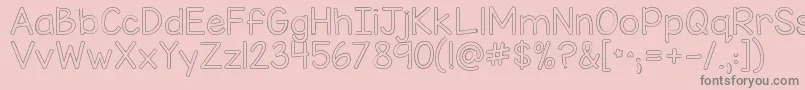 Kgmisskindybubble Font – Gray Fonts on Pink Background