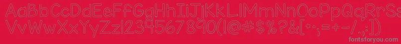 Kgmisskindybubble Font – Gray Fonts on Red Background