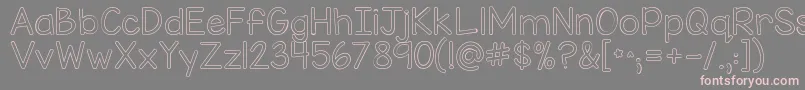 Kgmisskindybubble Font – Pink Fonts on Gray Background