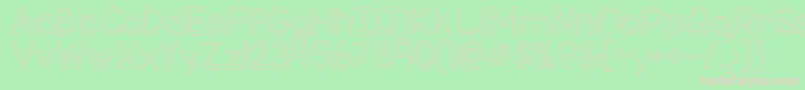 Kgmisskindybubble Font – Pink Fonts on Green Background