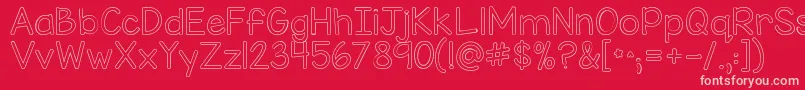 Шрифт Kgmisskindybubble – розовые шрифты на красном фоне