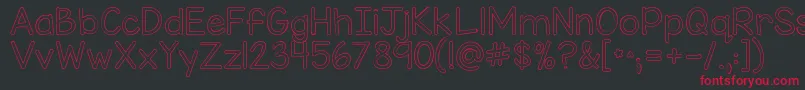 Kgmisskindybubble Font – Red Fonts on Black Background