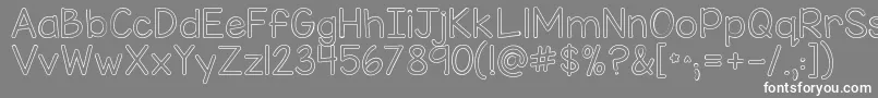 Kgmisskindybubble Font – White Fonts on Gray Background