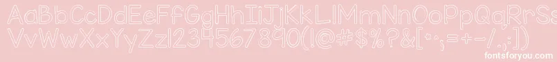 Kgmisskindybubble Font – White Fonts on Pink Background