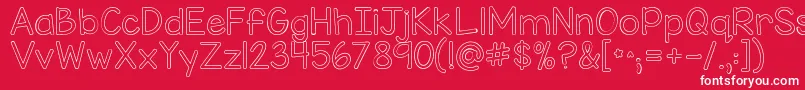 Kgmisskindybubble Font – White Fonts on Red Background