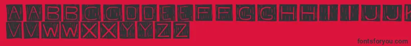 フォントFkafontRegular – 赤い背景に黒い文字