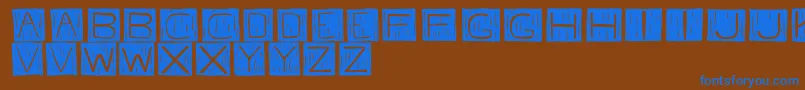 Подробнее о шрифте FkafontRegular Шрифт FkafontRegular – синие шрифты на коричневом фоне