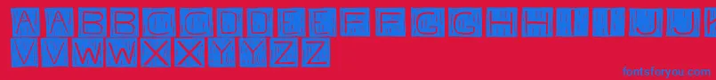 Шрифт FkafontRegular – синие шрифты на красном фоне