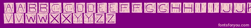 FkafontRegular-fontti – vaaleanpunaiset fontit violetilla taustalla