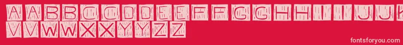 フォントFkafontRegular – 赤い背景にピンクのフォント