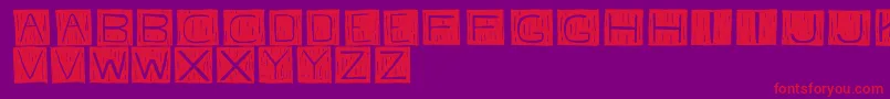 FkafontRegular Font – Red Fonts on Purple Background