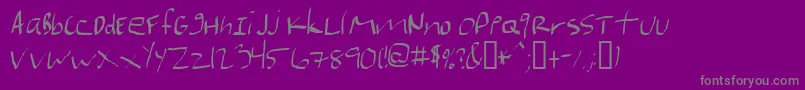 Marianfudge Font – Gray Fonts on Purple Background