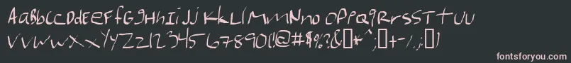 Marianfudge Font – Pink Fonts on Black Background