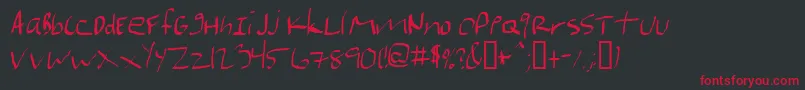 Marianfudge Font – Red Fonts on Black Background