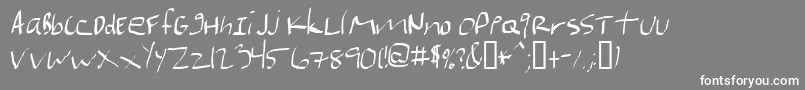 Marianfudge-Schriftart – Weiße Schriften auf grauem Hintergrund