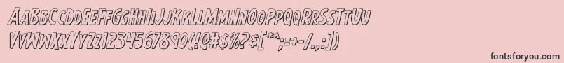 Earthsmightiest3Dital Font – Black Fonts on Pink Background