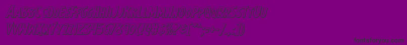 Шрифт Earthsmightiest3Dital – чёрные шрифты на фиолетовом фоне