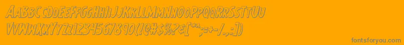 Earthsmightiest3Dital Font – Gray Fonts on Orange Background