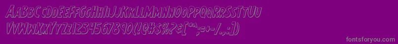 Шрифт Earthsmightiest3Dital – серые шрифты на фиолетовом фоне