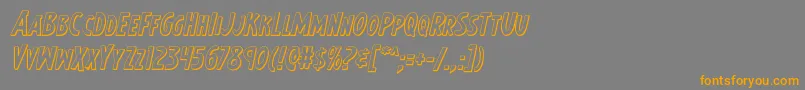 Earthsmightiest3Dital Font – Orange Fonts on Gray Background