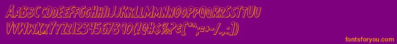 Earthsmightiest3Dital Font – Orange Fonts on Purple Background