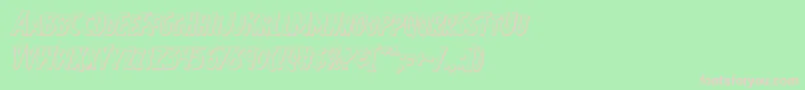 Шрифт Earthsmightiest3Dital – розовые шрифты на зелёном фоне
