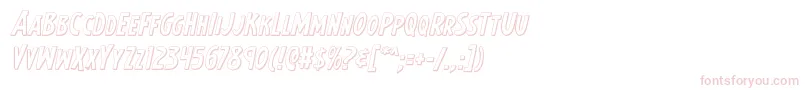Earthsmightiest3Dital-fontti – vaaleanpunaiset fontit valkoisella taustalla