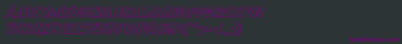 Шрифт Earthsmightiest3Dital – фиолетовые шрифты на чёрном фоне