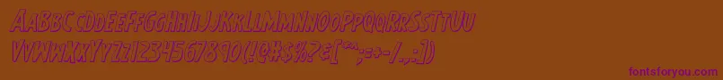 Earthsmightiest3Dital Font – Purple Fonts on Brown Background