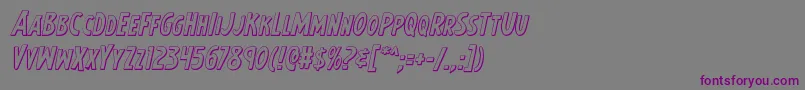 Шрифт Earthsmightiest3Dital – фиолетовые шрифты на сером фоне
