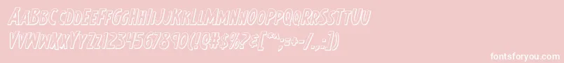 フォントEarthsmightiest3Dital – ピンクの背景に白い文字