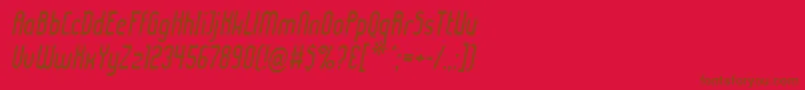 LadyIceItalic Font – Brown Fonts on Red Background