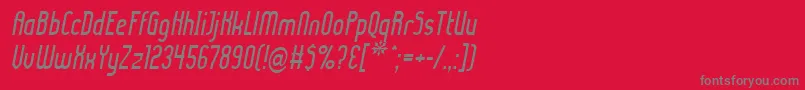 LadyIceItalic-Schriftart – Graue Schriften auf rotem Hintergrund