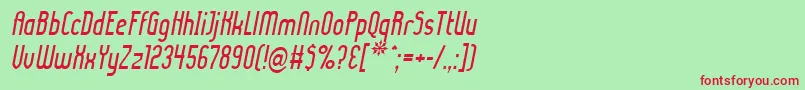 LadyIceItalic Font – Red Fonts on Green Background