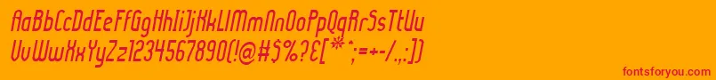 LadyIceItalic Font – Red Fonts on Orange Background