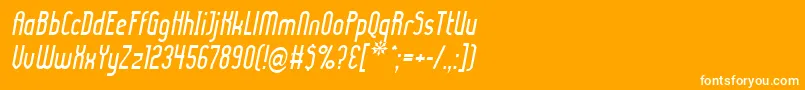 LadyIceItalic Font – White Fonts on Orange Background