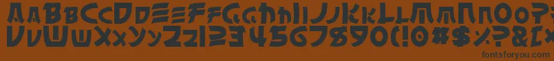 ChinyenNormal-Schriftart – Schwarze Schriften auf braunem Hintergrund