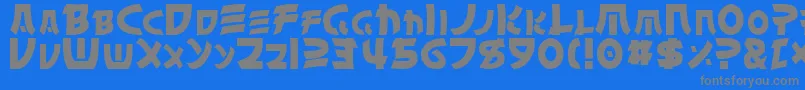 ChinyenNormal Font – Gray Fonts on Blue Background