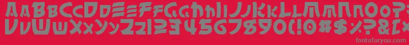 ChinyenNormal Font – Gray Fonts on Red Background