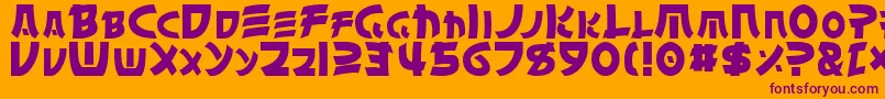 ChinyenNormal Font – Purple Fonts on Orange Background