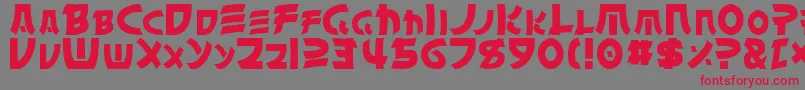 Шрифт ChinyenNormal – красные шрифты на сером фоне