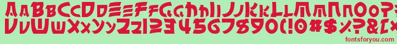 ChinyenNormal Font – Red Fonts on Green Background