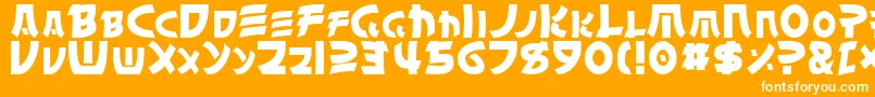 ChinyenNormal Font – White Fonts on Orange Background