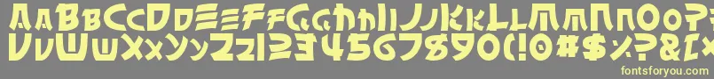 ChinyenNormal Font – Yellow Fonts on Gray Background