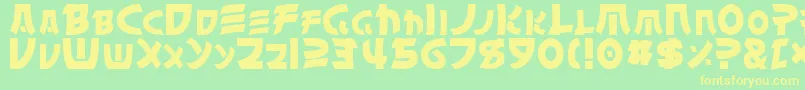 Шрифт ChinyenNormal – жёлтые шрифты на зелёном фоне